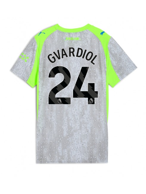 Zenske Futbalové oblečenie Manchester City Josko Gvardiol #24 2025-26 Krátky Rukáv - Tretina Zenske Futbalové oblečenie Manchester City Josko Gvardiol #24 2025-26 Krátky Rukáv - Tretina